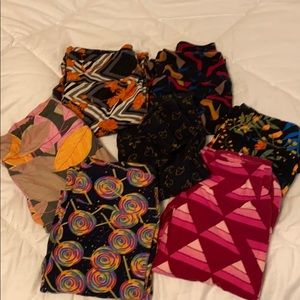 Lot of 7 pairs of LulaRue leggings One Size